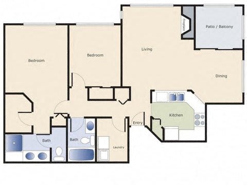 Keelers Corner Apartments Birch C Floor Plan