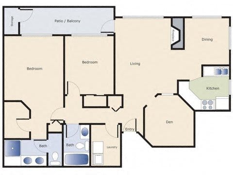 Keelers Corner Apartments Birch D Floor Plan