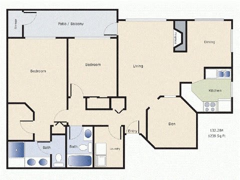Keelers Corner Apartments Birch E Floor Plan