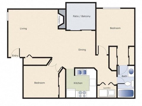 Keelers Corner Apartments Pine A Floor Plan