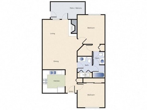 Keelers Corner Apartments Pine B Floor Plan