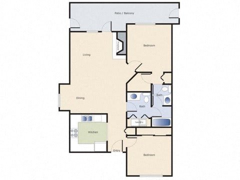 Keelers Corner Apartments Pine C Floor Plan