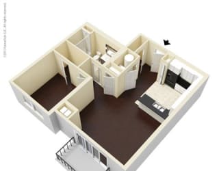 1 Bed, 1 Bath, 810 sq. ft. A7
