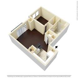 1 Bed, 1 Bath, 764 sq. ft. A4