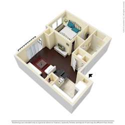 1 Bed, 1 Bath, 764 sq. ft. A4