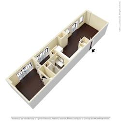 1 Bed, 1 Bath, 801 sq. ft. A6