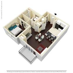 1 Bed, 1 Bath, 810 sq. ft. A7