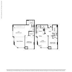 2 Bed, 2 Bath, 1436 sq. ft. TH3