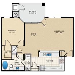 1 bedroom, 1 bathroom at Claremont, Overland Park, KS, 66210