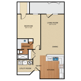 1 bedroom, 1 bathroom A at Cambria, Kansas City Apartments , MO, 64112