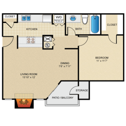 1 bedroom, 1 bathroom at Highland Park Apartment Homes, Kansas, 66214