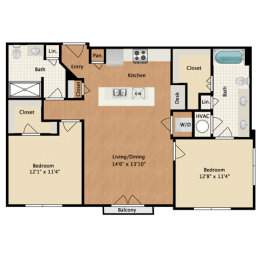 2 bedroom, 2 bathroom Aat West 39th Street Apartments, Missouri, 64111