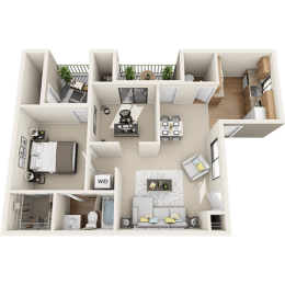 one bedroom one bathroom with den