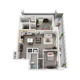  Floor Plan 2 Bed 2 Bath H