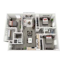  Floor Plan 3 Bed 2 Bath B