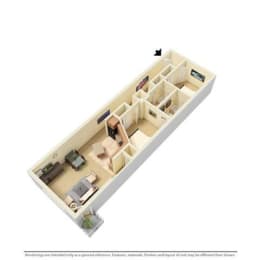 Suite Style A & B Floor Plan at Stonebridge Waterfront, Ohio