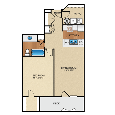 1 bedroom, 1 bathroom at Cambria, Kansas City Apartments , MO, 64112