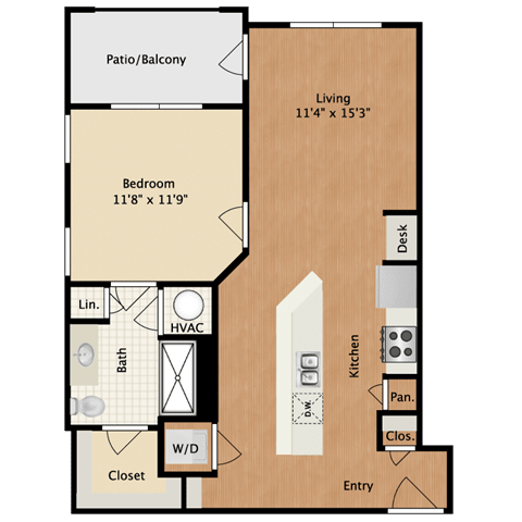 1 bedroom, 1 bathroom Bat West 39th Street Apartments, Missouri, 64111