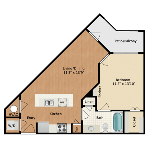 1 bedroom, 1 bathroom Aat West 39th Street Apartments, Missouri, 64111