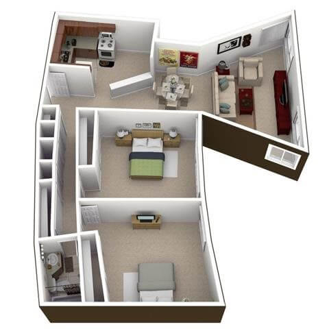 Floor Plan  2 bedroom apartment floor plan
