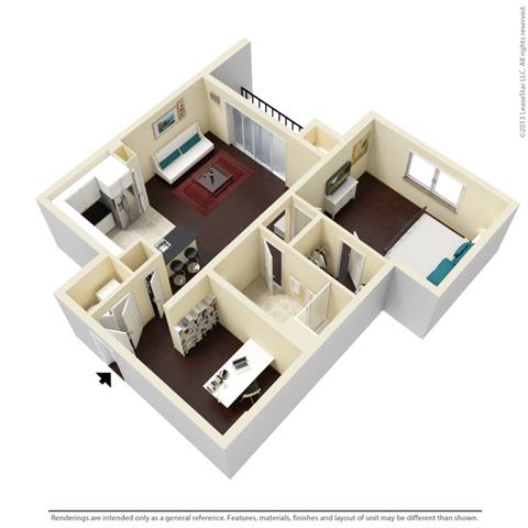 1 Bed, 1 Bath, 942 sq. ft. A5