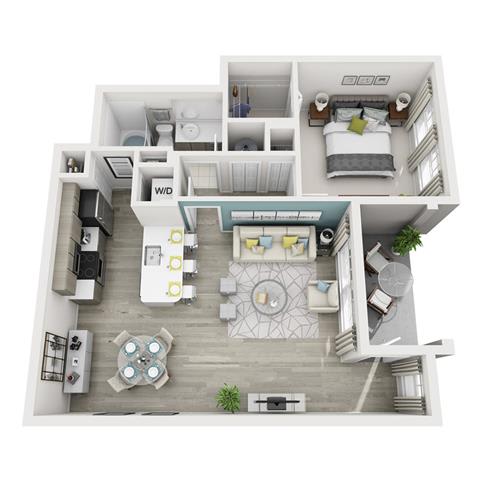 1 Bed 1 Bath Allegre Floor Plan 1 Bed 1 Bath Allegre Floor Plan at Altis Shingle Creek, Kissimmee, FL, 34746