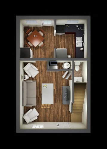 Floor Plan  3BR- at Highland Woods