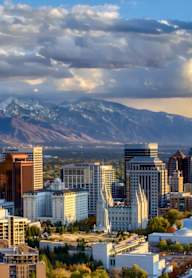 A cityscape with buildings at Vaseo Townhomes, Lehi, UT, 84043