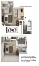 one bedroom floor plan 650 square feet