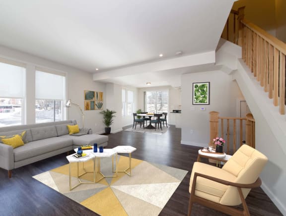 open floor plans at linea cambridge apartments, cambridge MA