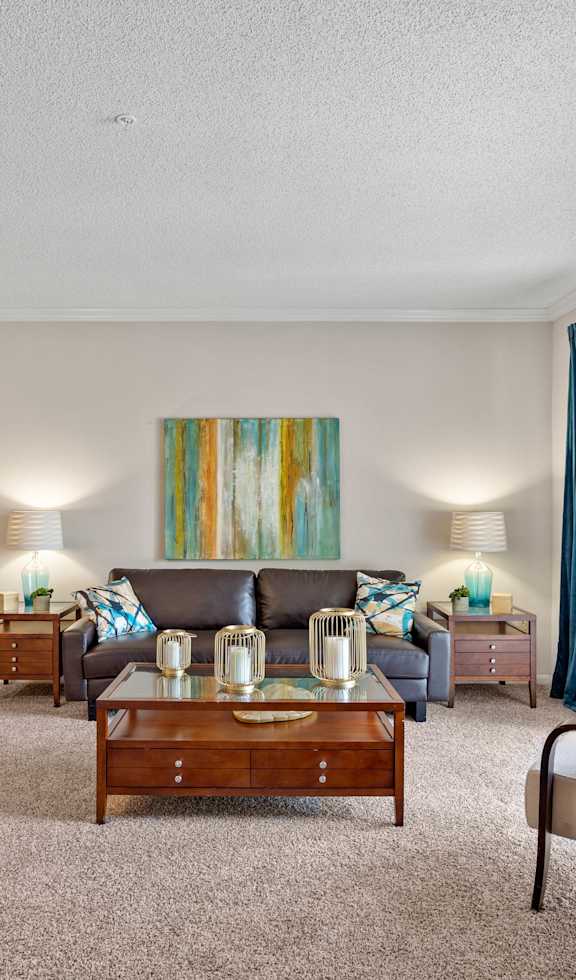 our apartments offer a swimming pool with a building in the background