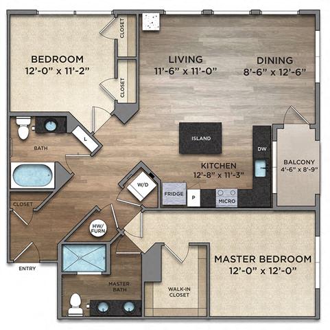 Floor Plan  B81_2_FloorPlan at The Nicholas, Columbus
