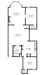  Floor Plan Two Bedroom