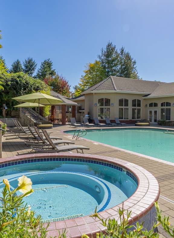 Clubhouse and Pool View at Wilsonville Summit Apartments, Wilsonville , 97070