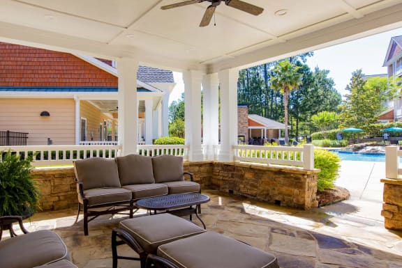 Club House Patio at Stone Ridge Apartment Homes, Mobile, Alabama