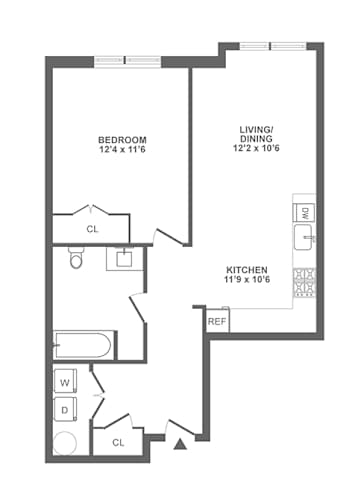 Floor Plan  one bedroom