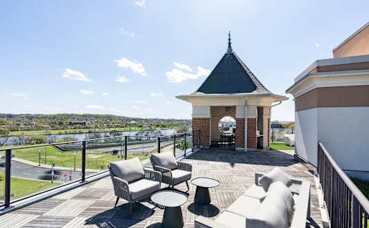 Rooftop deck with grills at 1600 Pennsylvania Avenue SE, Washington, Washington