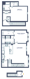 a floor plan of a house with a courtyard