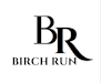 A black and white logo with the letters "BR" and the words "BIRCH RUN" below it.
