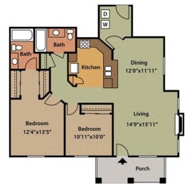  Floor Plan 2x2 E