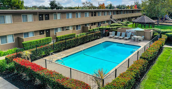 pool at Olympus Park Apartments, Roseville, CA