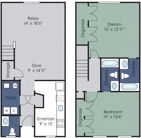 Dorchester  Floor Plan at Holly Point Apartments