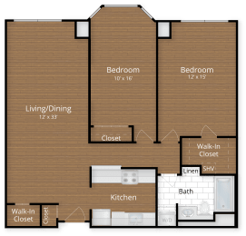 Two Bedroom Apartment with One Bathroom at Lenox Park  at Lenox Park, Silver Spring, 20910