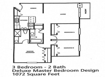  Floor Plan 3 Bedroom 2 Bathroom