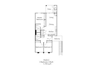 Lewiston Three Bedroom Two Bathroom Floor Plan