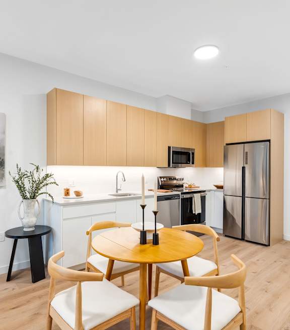 A Spacious Kitchen at Hue Soul Apartments, East Orange, NJ
