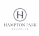 Hampton Park Walker, LA logo with a blue background.