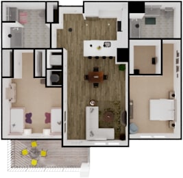  Floor Plan Two Bedroom