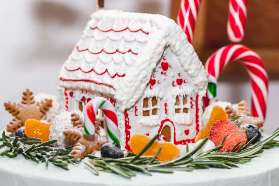 Gingerbread house  at The Verandas, Canoga Park, California