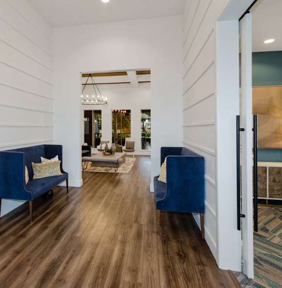 Axis Admiral's Hills Courtyard with a Stunning View of the Community Also Featuring Outdoor Fireplace